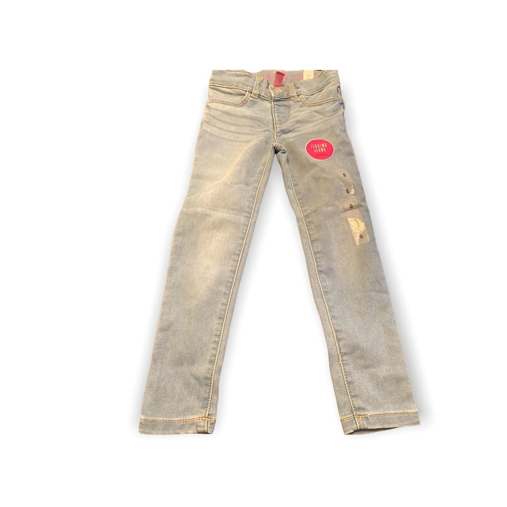 Super Soft Stretch Denim Leggings Jeans Size 5 With Stretch Denim Top Size 4